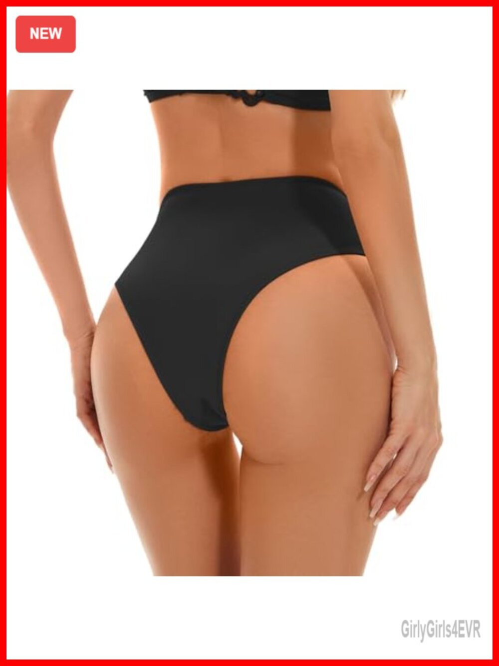 High Waisted Cheeky Bikini Bottoms High Cut Swim Rave Bottoms